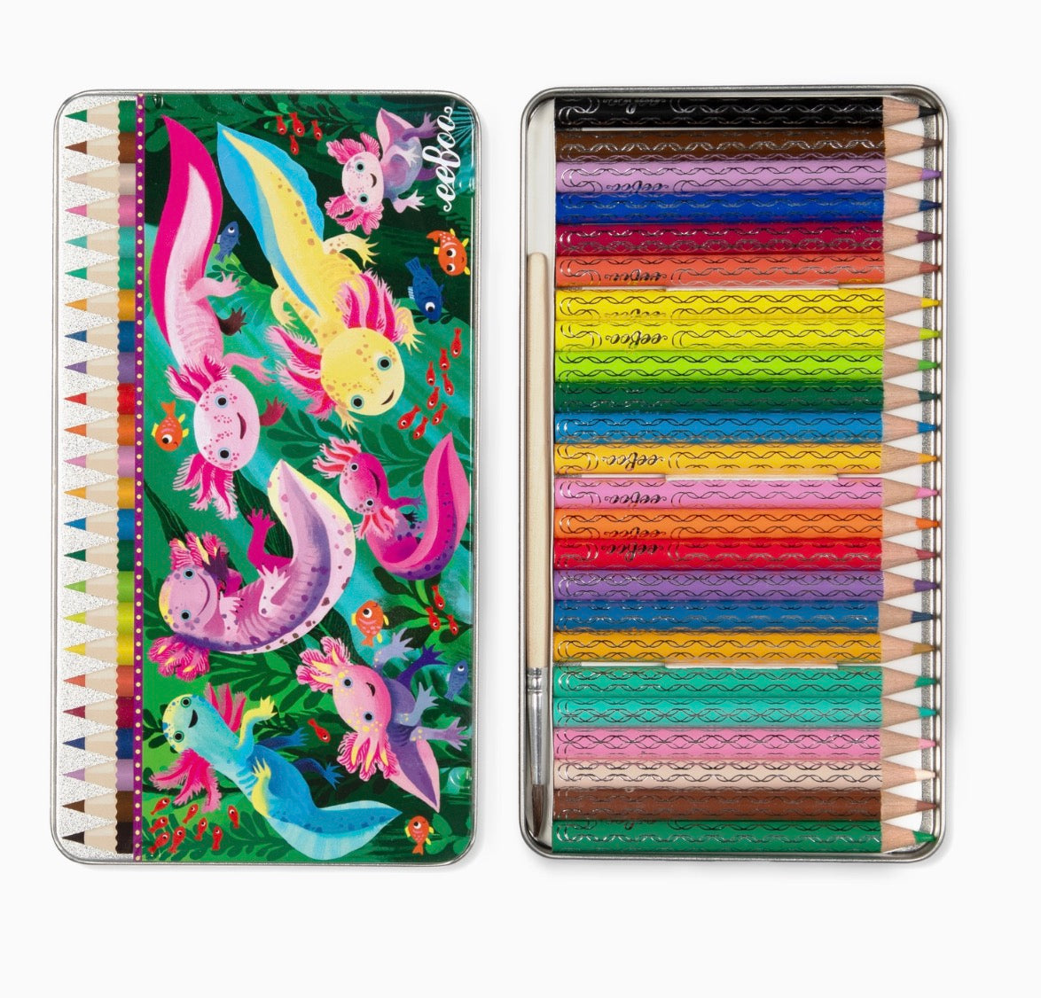 Axolotl 24 Mini Watercolor Pencils Tin